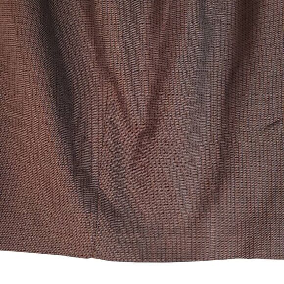 Inclinations Micro Houndstooth Pleated Back Zip Pencil Skirt Brown Tan Size 10 - Picture 6 of 12